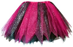 Glitter Tule Rokje Zwart/Pink