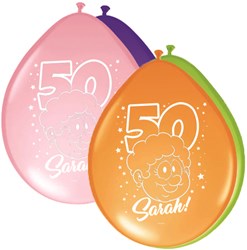 Ballonnen Sarah Regenboog (8st.)