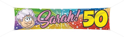 Banner Sarah Regenboog (180x40cm)