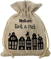 Jute Cadeauzakje Zak van Sinterklaas - 18x25cm