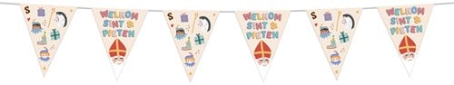 Sinterklaas Vlaggenlijn Welkom Sint & Pieten - 6m