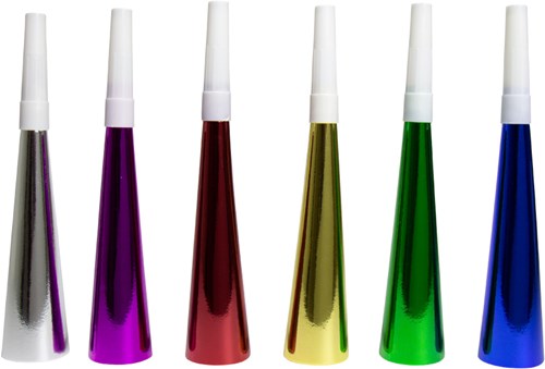 Feesttoeters Metallic (6st.)