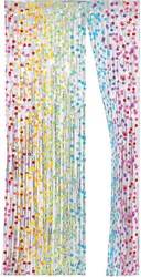 Deurgordijn Folie Regenboog Stippen - 2x1m
