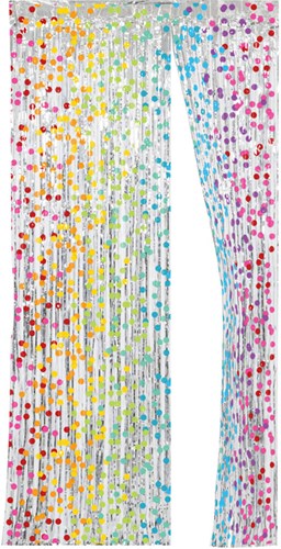 Deurgordijn Folie Regenboog Stippen - 2x1m