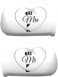 Autospiegelhoezen Mr. & Mrs.