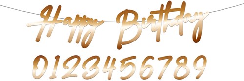 Letterslinger Happy Birthday Elegant True Blue (100cm)