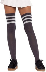 Cheerleader / Atleet Overknee Sokken Grijs