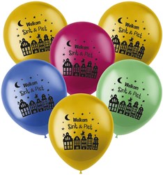 Sinterklaas Ballonnen Welkom Sint & Piet 6st - 33cm