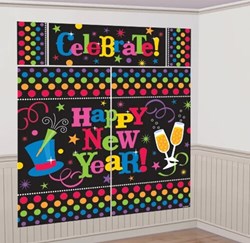Wanddecoratie Set Happy New Year - 5st