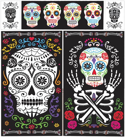 Wanddecoratie Set Day Of The Dead (5st)
