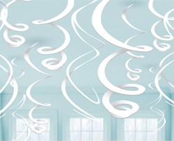 Hangdeco Swirl Wit 12st - 55cm