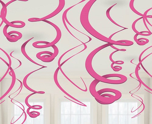 Hangdeco Swirl Pink 12st - 55cm