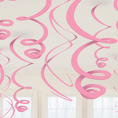 Hangdeco Swirl Roze 12st - 55cm