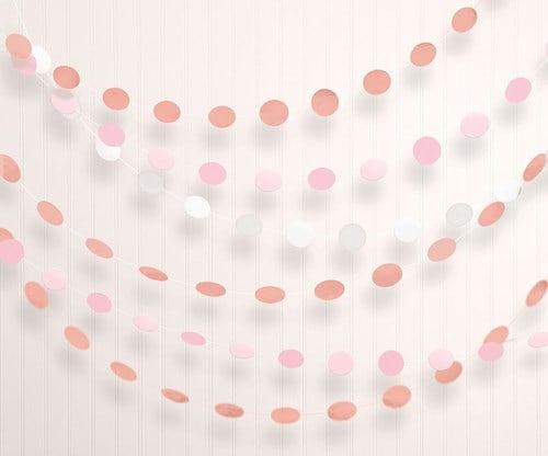 Dot Hangdecoratie Roségoud/Roze (6st)