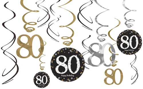 Hangdeco 80 Jaar Sparkling Celebrations
