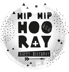 Folieballon Hip Hip Hooray (45cm)