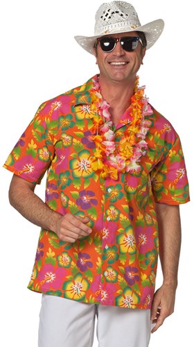 Hawaii Blouse Flower Orange