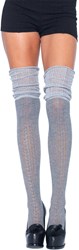 Overknee Sokken Scrunch Grijs