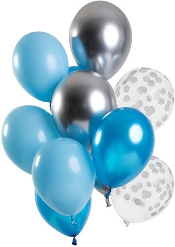 Ballonnen Aquamarine 12st. (30cm)