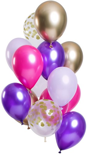 Ballonnen Purple Posh 12st. (30cm)
