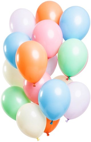 Ballonnen Pretty Pastels Assorti 15st. (30cm)