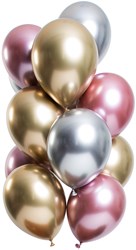 Ballonnen Mirror Chrome Morganite 12st. (33cm)