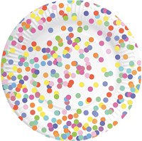 Bordjes Confetti 23cm 8st.