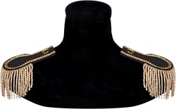 Epauletten Zwart-Goud (2 stuks)