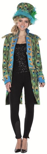 Dames Jas Pauw Blauw Luxe