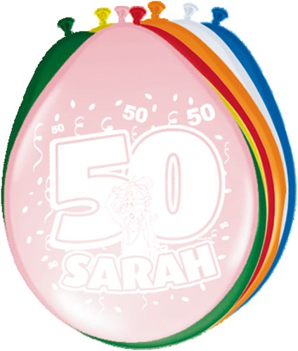 Ballonnen 50 Sarah 8st