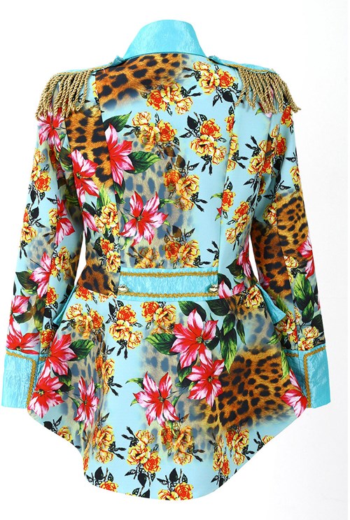 Dames Blazer Panther Flower Luxe (achterkant)