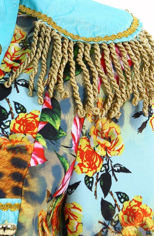Dames Blazer Panther Flower Luxe (detail)
