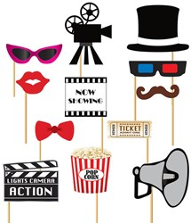 Photo Booth Props Bioscoop (12 delig)