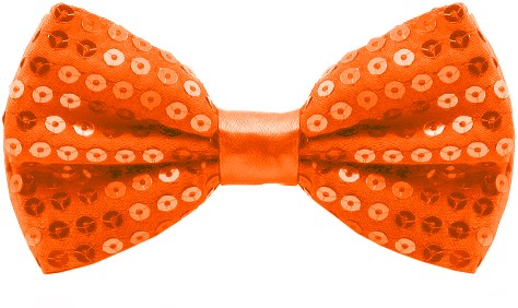 Pailletten Strikje Neon Oranje