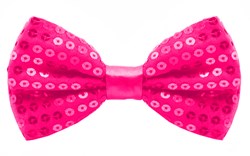 Pailletten Strikje Neon Pink