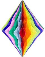 Decoratie Diamant Regenboog 30x24cm