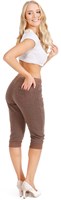 Dames Lederhose Lang Bruin (Joggingstof)-2