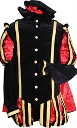 Pietenpak Malaga Fluweel met Cape Zwart-Rood