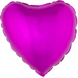 Folieballon Hartje Metallic Pink (52x46cm)