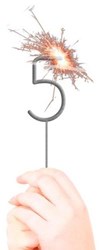 Sterretje Cijfer 5 – 16,5cm