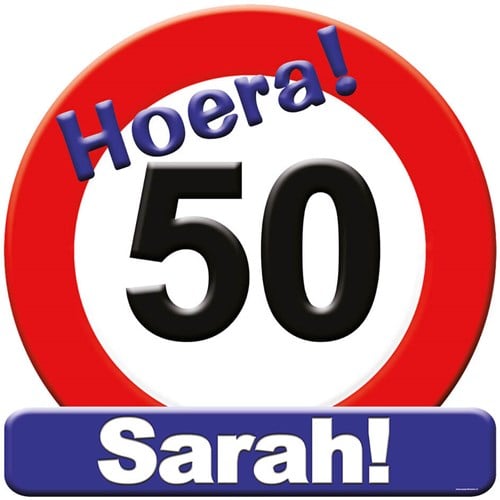 Huldeschild Hoera Sarah