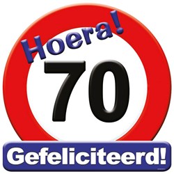 Huldeschild Hoera 70