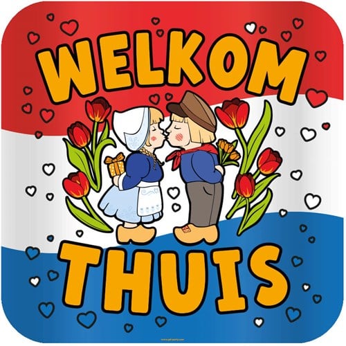 Huldeschild Welkom Thuis - 50cm