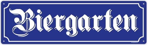 Decoration Sign Oktoberfest Biergarten - 20x52cm