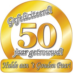 Huldeschild 50 jaar Getrouwd