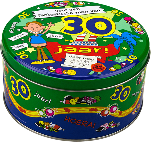 Snoeptrommel 30 jaar Man