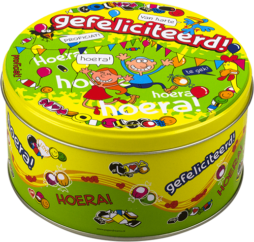 Snoeptrommel Gefeliciteerd