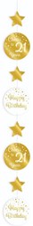 Hangdeco 21 Jaar Luxe Goud/Wit (120cm)