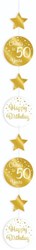Hangdeco 50 Jaar Luxe Goud/Wit (120cm)