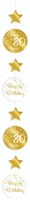 Hangdeco 80 Jaar Luxe Goud/Wit (120cm)